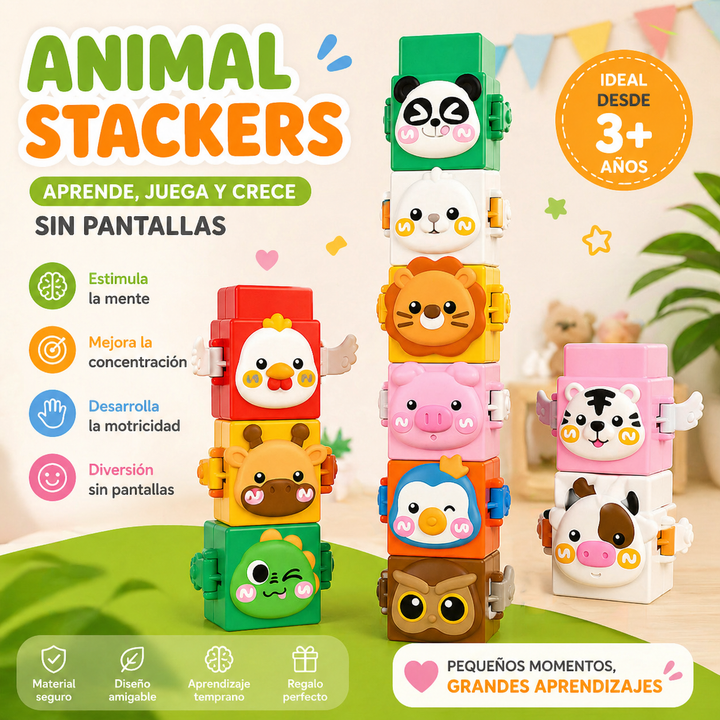Bloques interactivos de animales / caja x 12 unidades