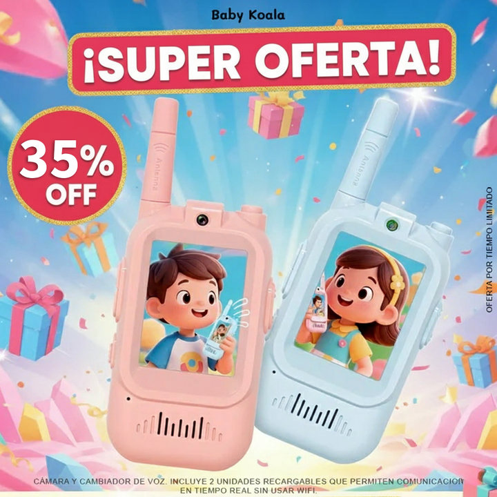 Walking talking con cámara niños x 2 unidades