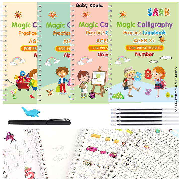 MenteBrillanteKids® Set de aprendizaje (SÚPER PROMO 4 LIBROS MÁS LAPICEROS)