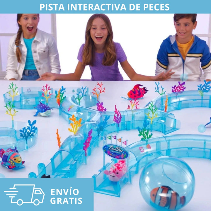 PISTA INTERACTIVA DE PECES / INCLUYE 28 PIEZAS