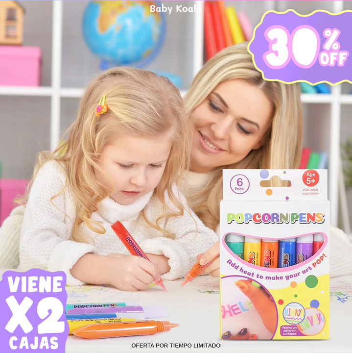 Marcadores 3D popcorn / X 2 CAJAS