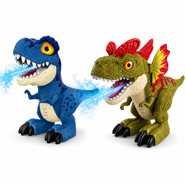 Dinosaurio con humo