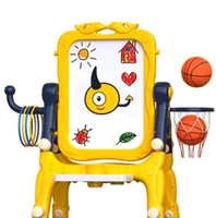 Tablero de Dibujo y Soporte de Baloncesto 4 en 1